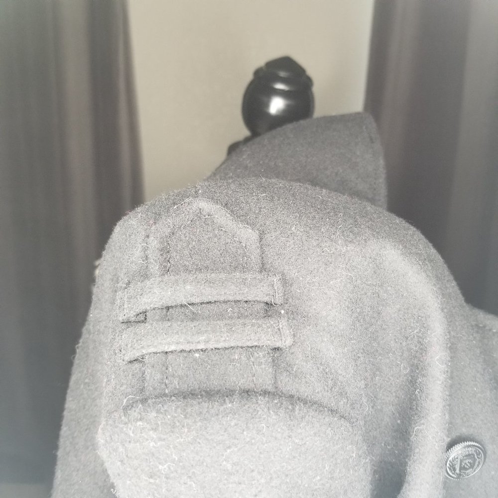 Black Wook Pea Coat - Picture 7 of 9